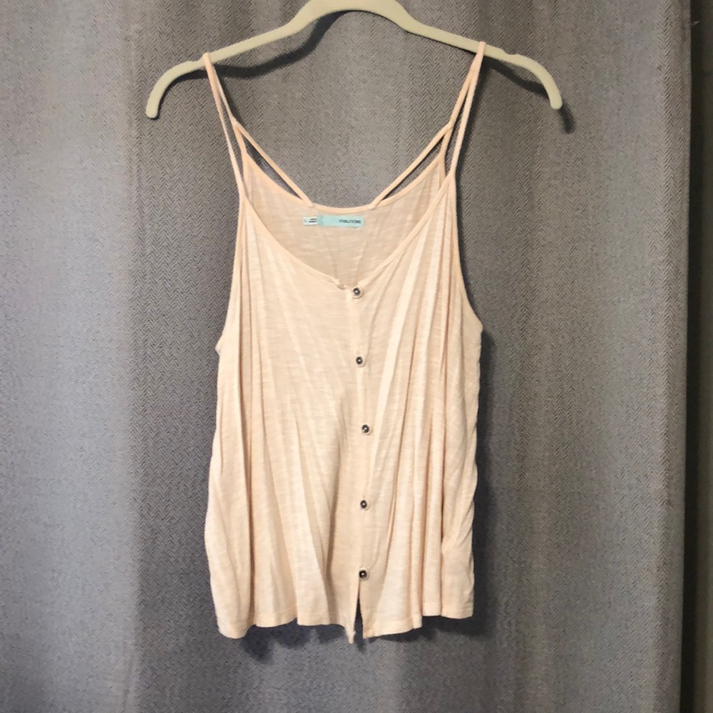 Pale pink tank top. Loose fit. Maurices L.